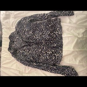 Urban Outfitters Purple Cheetah Button Down